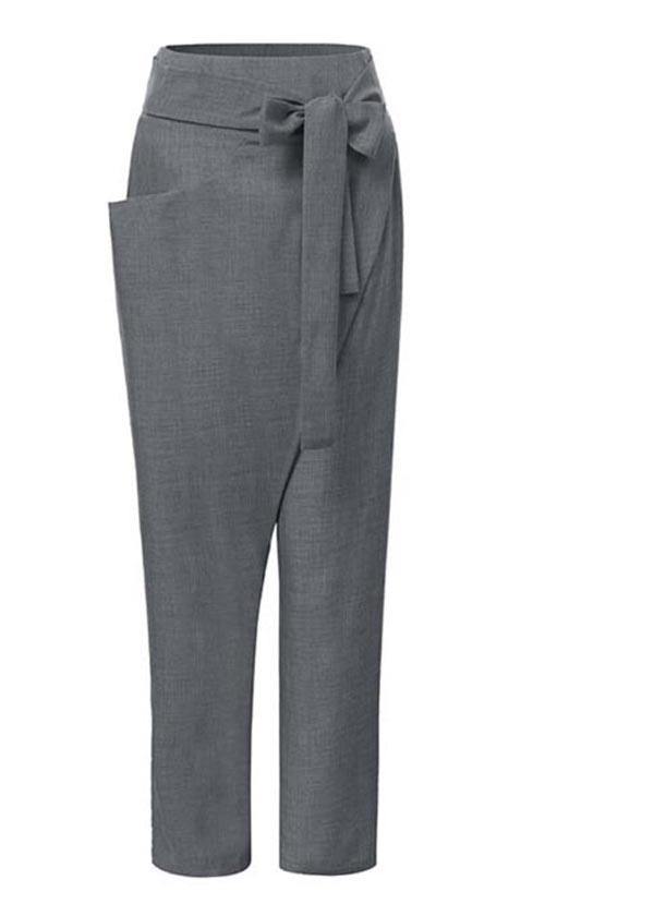 Grove Harem Pants Women | High Waist, Cotton Blend, Asymmetrical Design 2