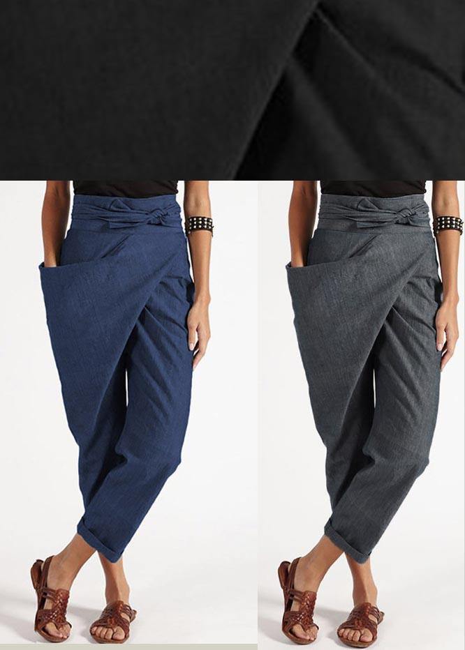 Grove Harem Pants Women | High Waist, Cotton Blend, Asymmetrical Design 3