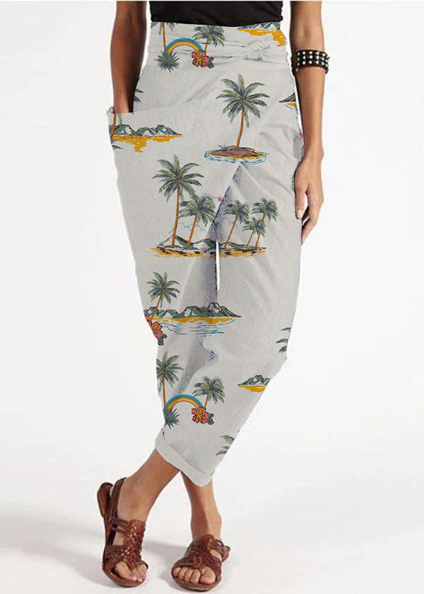 Grove Harem Pants Women | High Waist, Cotton Blend, Asymmetrical Design 6
