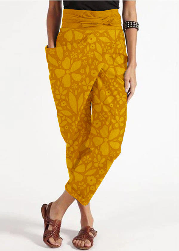 Grove Harem Pants Women | High Waist, Cotton Blend, Asymmetrical Design 7