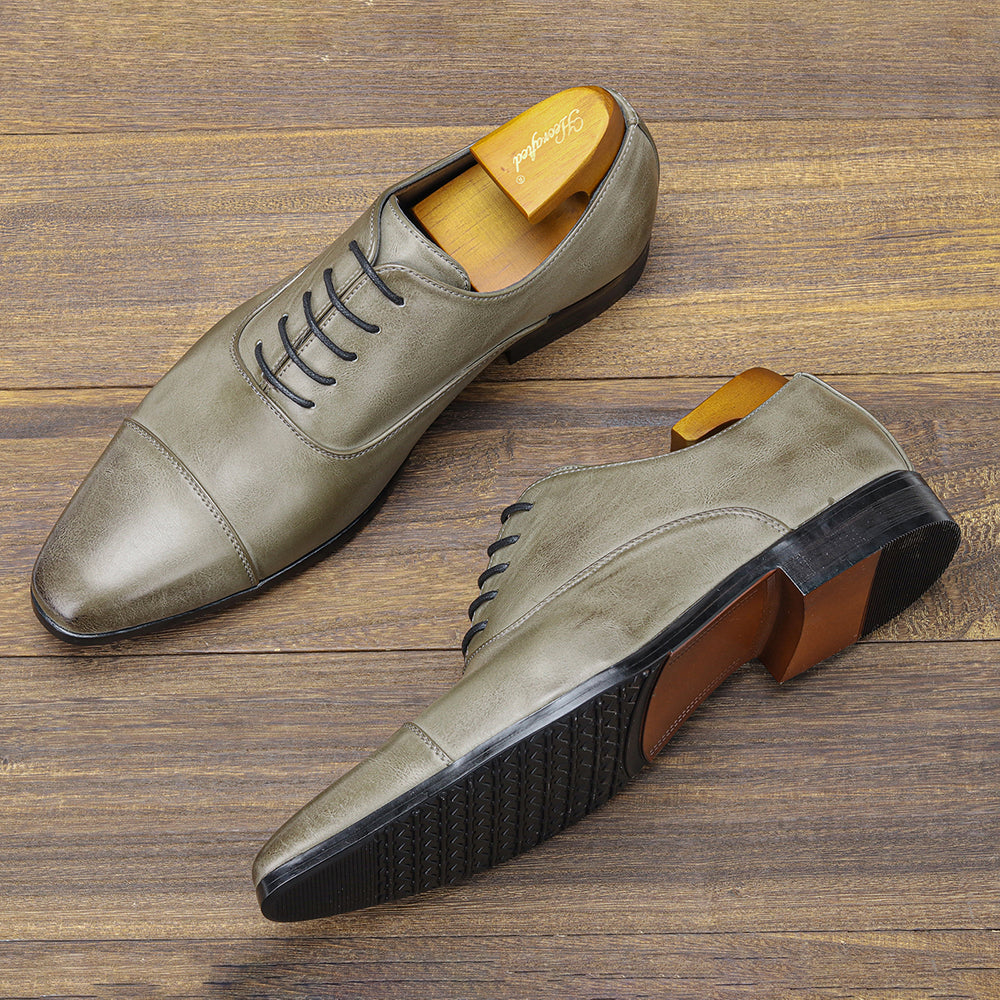 Alt text: Handcrafted Italian Franco Leather Shoes showcasing premium craftsmanship and a comfortable fit, perfect for any occasion. - 4