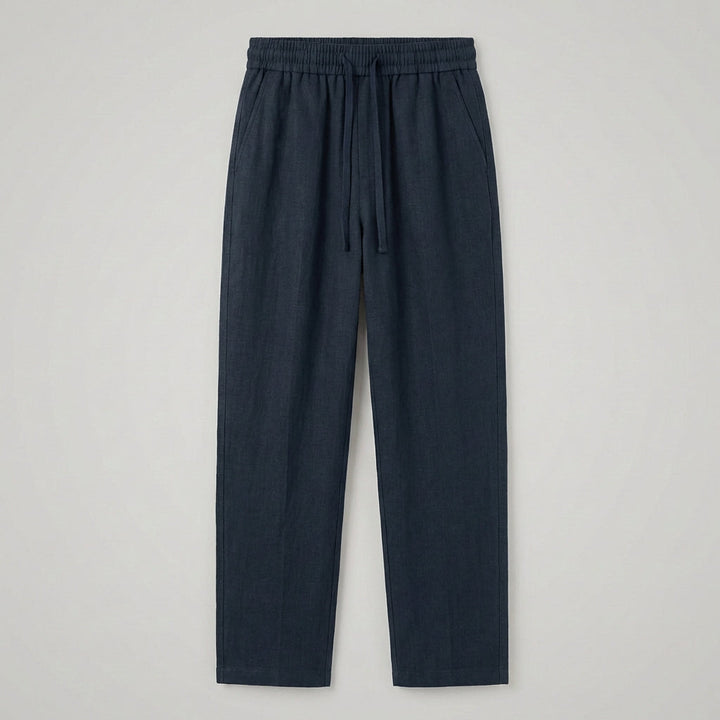 Haru Cropped Trousers | Cotton-Linen Blend, Wide Leg Design 2