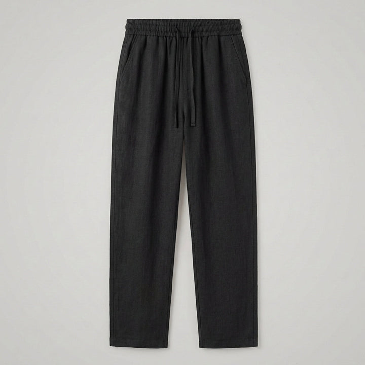 Haru Cropped Trousers | Cotton-Linen Blend, Wide Leg Design 3