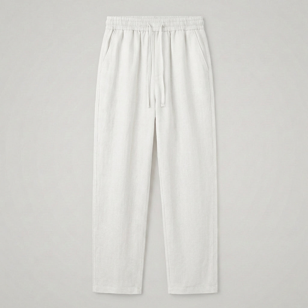 Haru Cropped Trousers | Cotton-Linen Blend, Wide Leg Design 4
