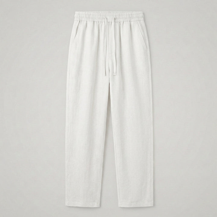 Haru Cropped Trousers | Cotton-Linen Blend, Wide Leg Design 4