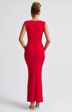 Hera Maxi Dress | Premium Stretch Crepe, Flattering Fit for Women 7