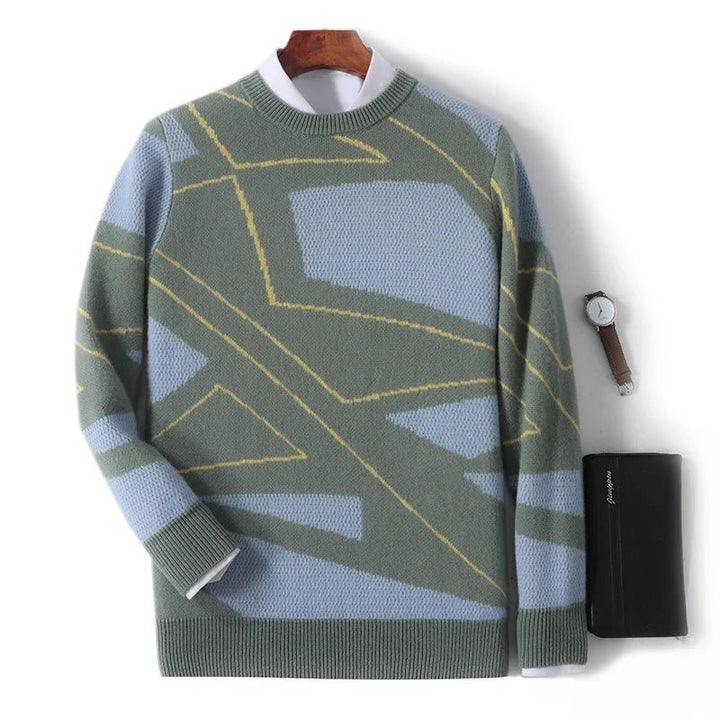 Jasper Sweater in a soft merino blend wool featuring a stylish cable knit design, perfect for cozy layering in cooler weather. - 1