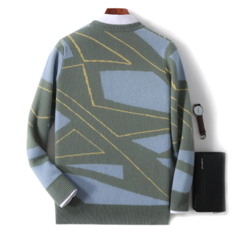 Jasper Sweater in a soft merino blend wool featuring a stylish cable knit design, perfect for cozy layering in cooler weather. - 5