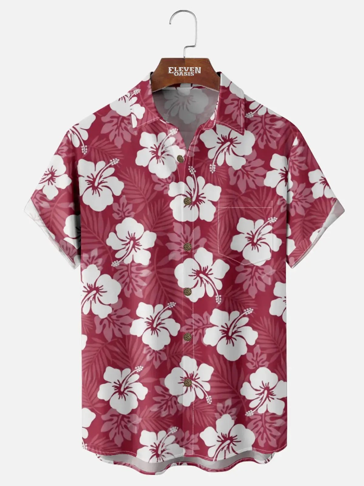 Hibiscus Hawaiian Shirt | Lightweight Polyester, Regular Fit 0