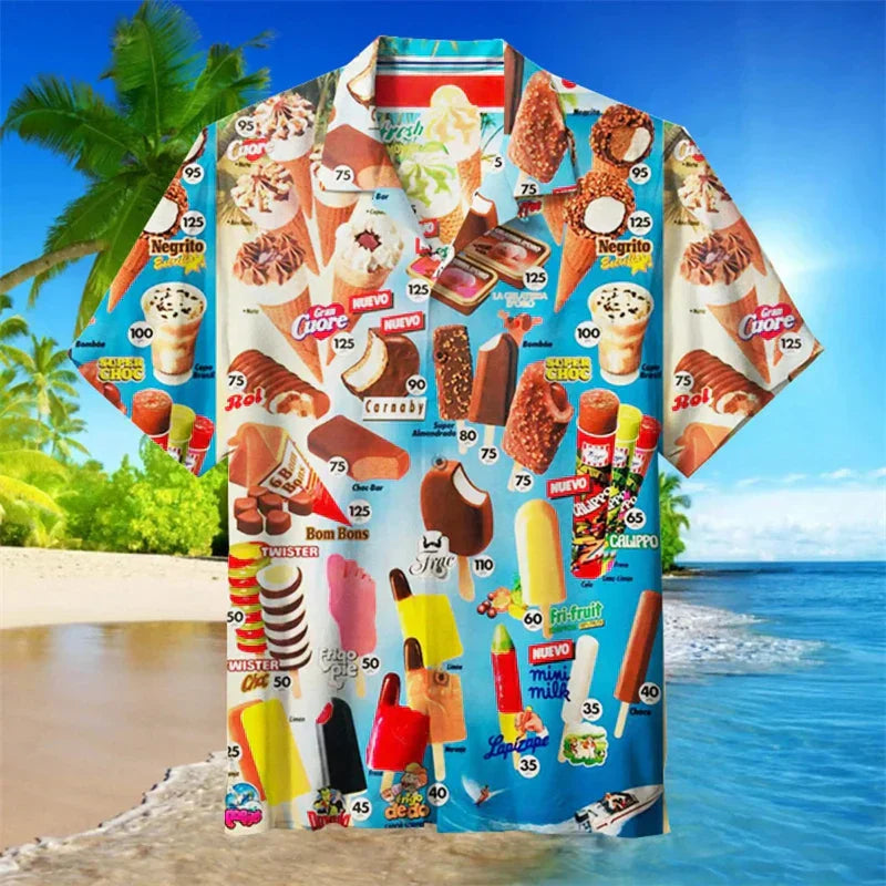 Icy Polo Shirt | Soft Cotton Blend, Playful Ice Cream Design 0
