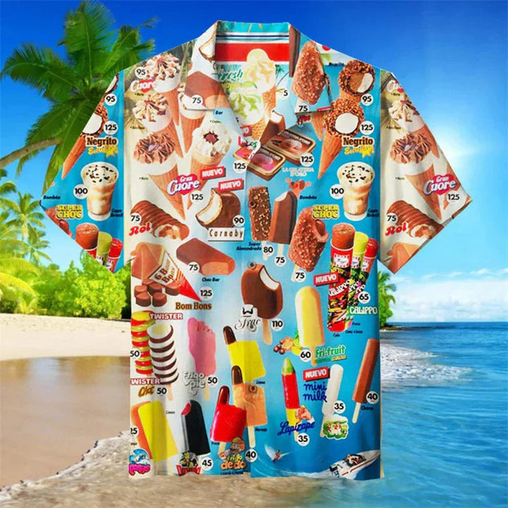 Icy Polo Shirt | Soft Cotton Blend, Playful Ice Cream Design 0