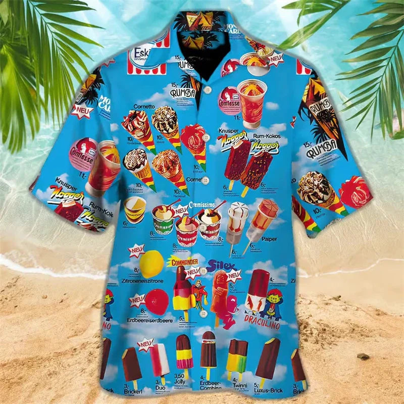 Icy Polo Shirt | Soft Cotton Blend, Playful Ice Cream Design 1