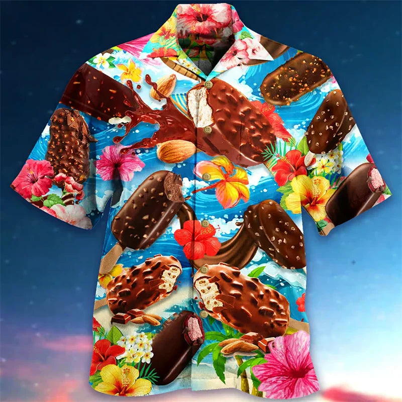 Icy Polo Shirt | Soft Cotton Blend, Playful Ice Cream Design 3
