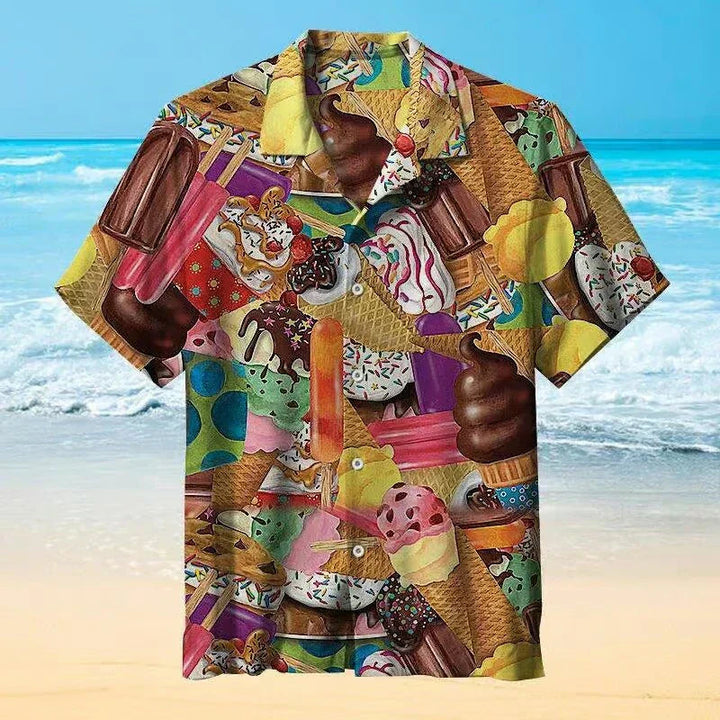 Icy Polo Shirt | Soft Cotton Blend, Playful Ice Cream Design 4