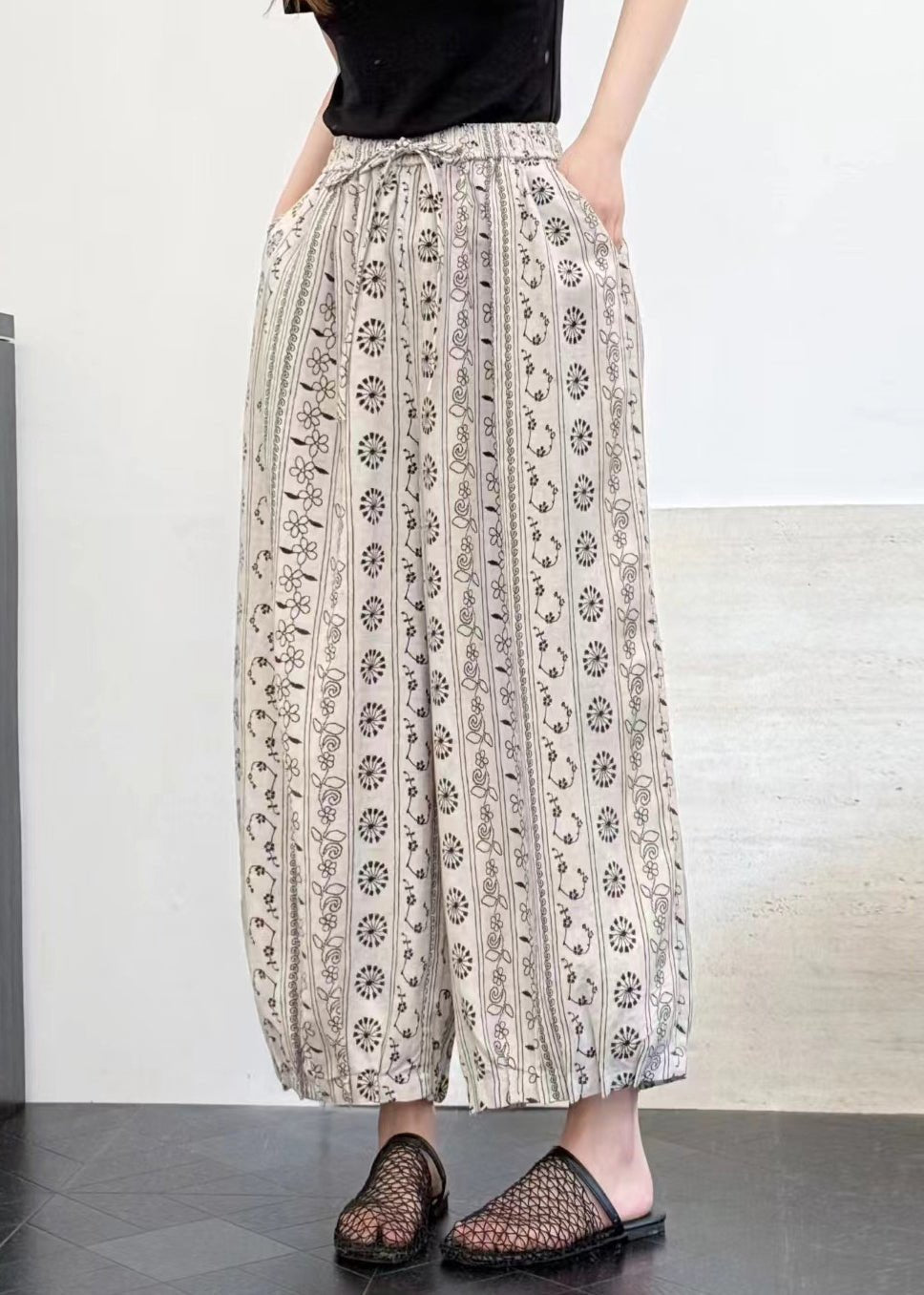 Ivy Crop Pants | Linen, Oversized Fit for Summer Style 1
