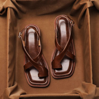 Ivy Cross Sandals for Women | Italian Leather, Orthopedic Cushioned 6