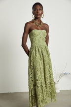 Ivy Floral Midi Dress | Lace Embroidered, Off the Shoulder Summer Wedding Guest Dress 7