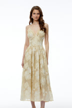 Ivy Maxi Dress | Floral Print, Halterneck A-Line Summer Wedding Guest Dress 0