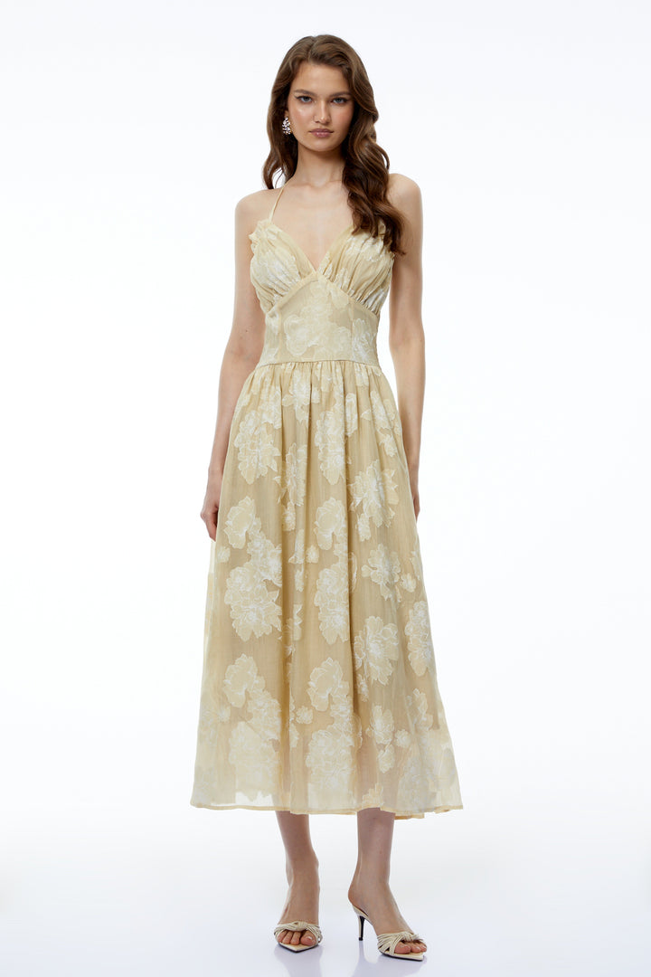 Ivy Maxi Dress | Floral Print, Halterneck A-Line Summer Wedding Guest Dress 3