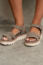 Jovial Black Platform Sandals | Adjustable Buckled Strap, Padded Insole for Women 0