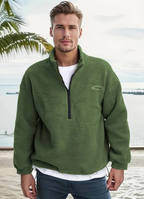 Men’s Sherpa Fleece Pullover | Quarter-Zip Warm Layer for Cold Weather
