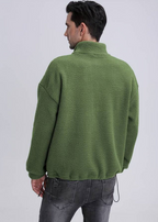 Men’s Sherpa Fleece Pullover | Quarter-Zip Warm Layer for Cold Weather
