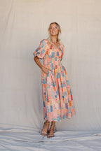Kara Garden Dress | Floral Midi Dress with Puff Sleeves for Women 3