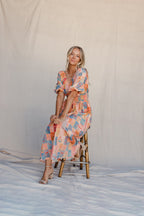 Kara Garden Dress | Floral Midi Dress with Puff Sleeves for Women 4