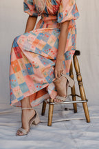Kara Garden Dress | Floral Midi Dress with Puff Sleeves for Women 7