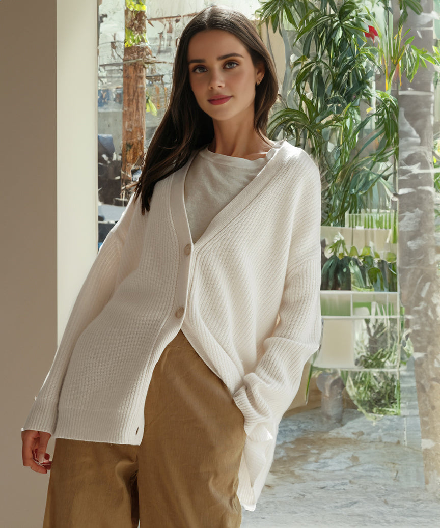 Evelyn | Women’s Winter Knit Casual Button Up  Cardigan