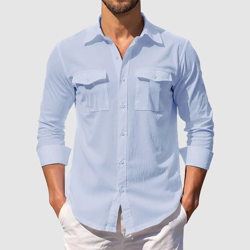 Kinetic Utility Shirt | Cotton-Linen Blend, Relaxed Fit 0