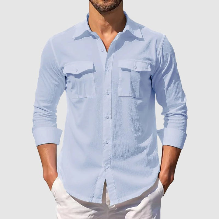 Kinetic Utility Shirt | Cotton-Linen Blend, Relaxed Fit 0