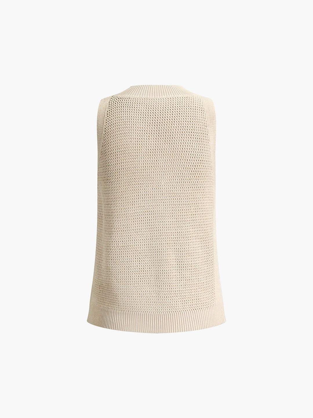 Kira White Tank Top for Women | Regular Fit, Knit Design 7