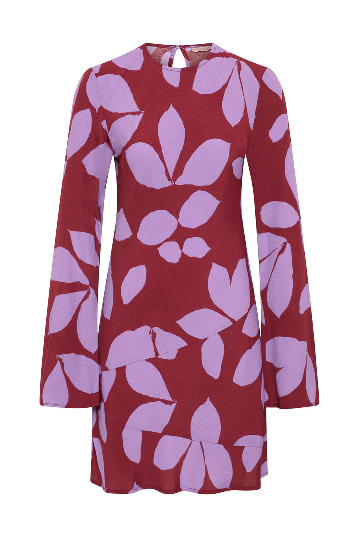 Kora Long Sleeve Mini Dress | Bias Cut, Tiered Panel Detail 3