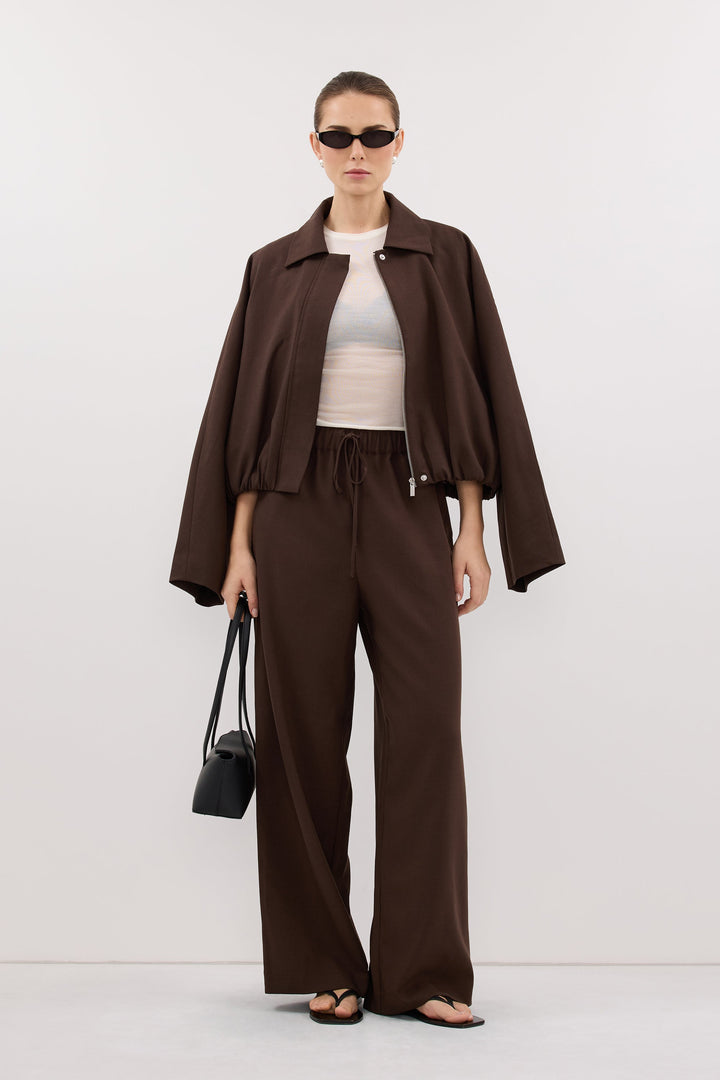 Kora Wide Leg Pants | High Rise, Elastic Waistband, Functional Pockets 0