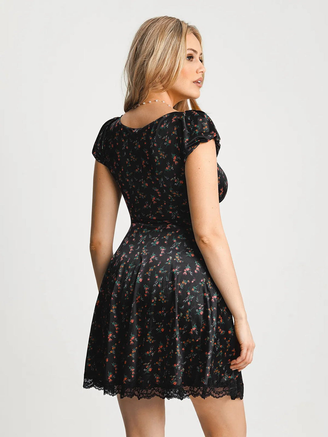 Lara Mini Dress | Lace Trim, Sculpting Fit for Women, Perfect Summer Cocktail Dress 7