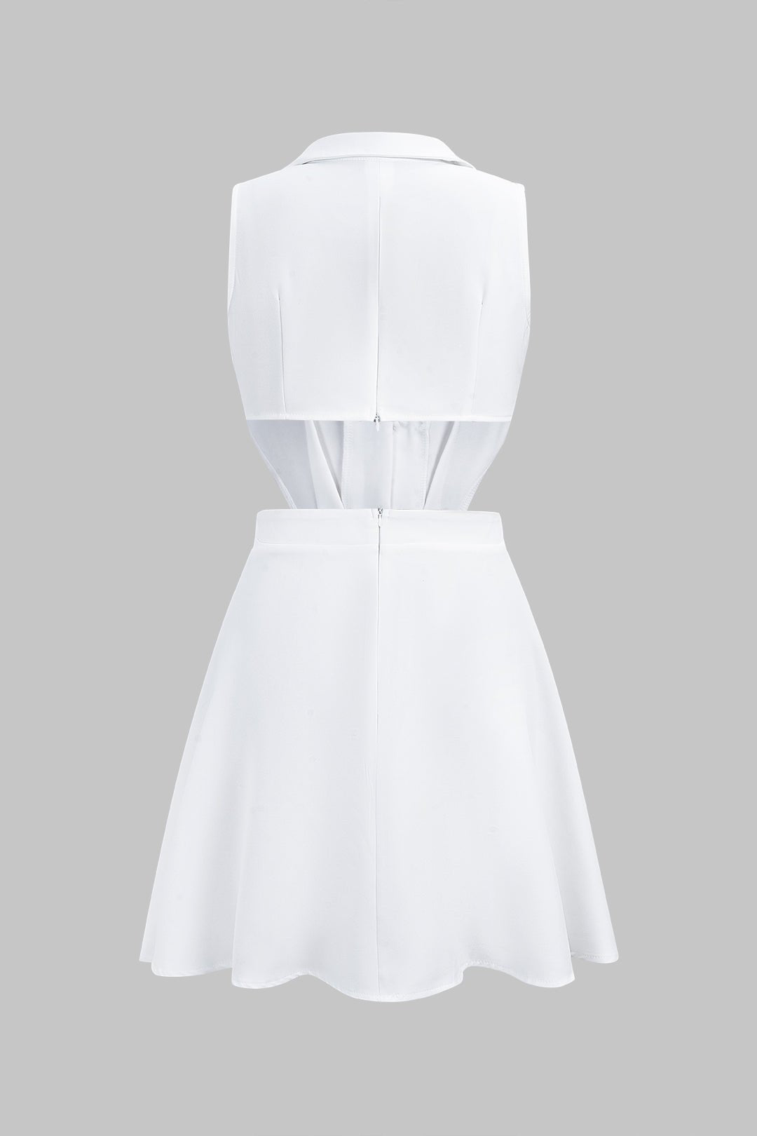 Lara Mini Dress | Metallic, Irregular Cut-Out Design 1