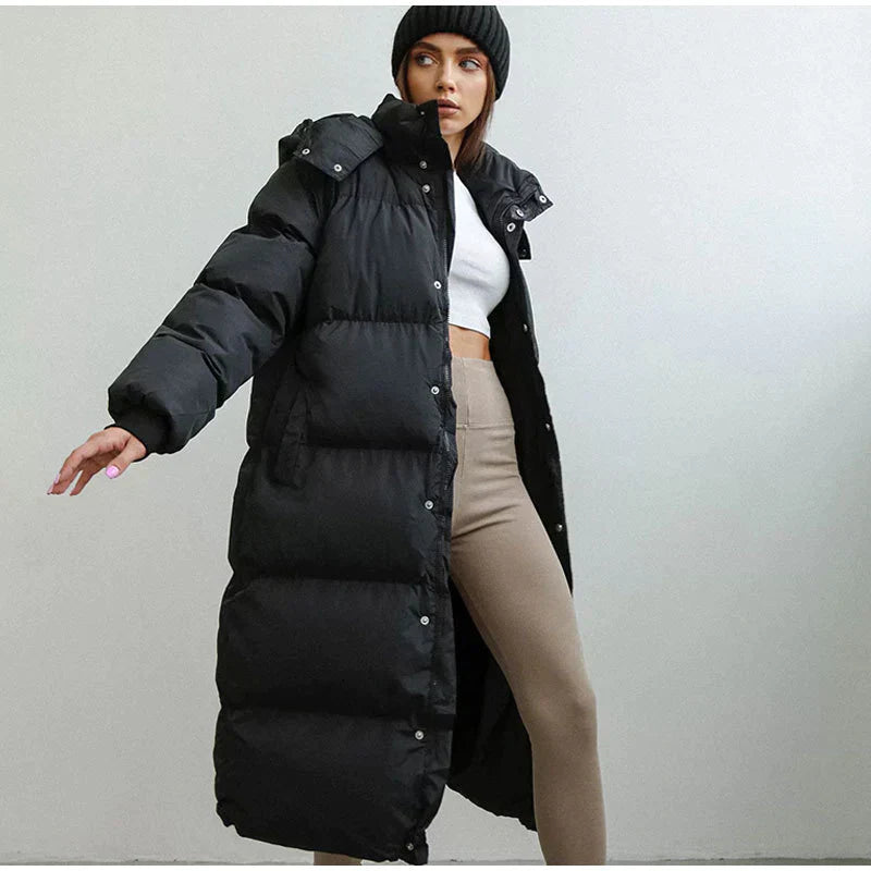 Women's Long Down Jacket, Lightweight Fill, Breathable Shell