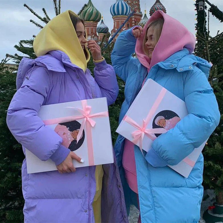 Lightweight winter down jacket for women