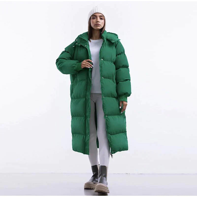 Women's Long Down Jacket, Lightweight Fill, Breathable Shell