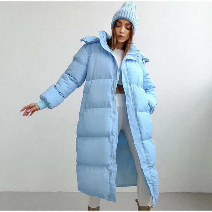 Women's Long Down Jacket, Lightweight Fill, Breathable Shell