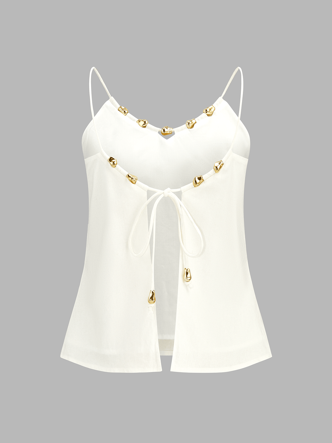 Lina Women's Set | Linen Blend Loungewear with Metal Detail 3