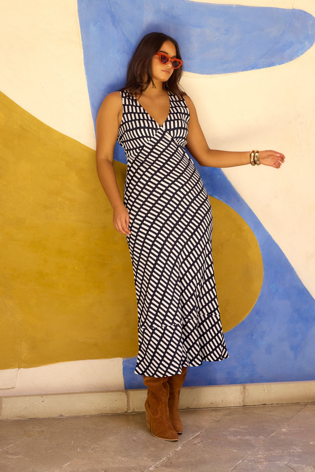 Liora Cocktail Dress | Elegant Midi in Soft Smoke Grey, Breathable Fabric 2