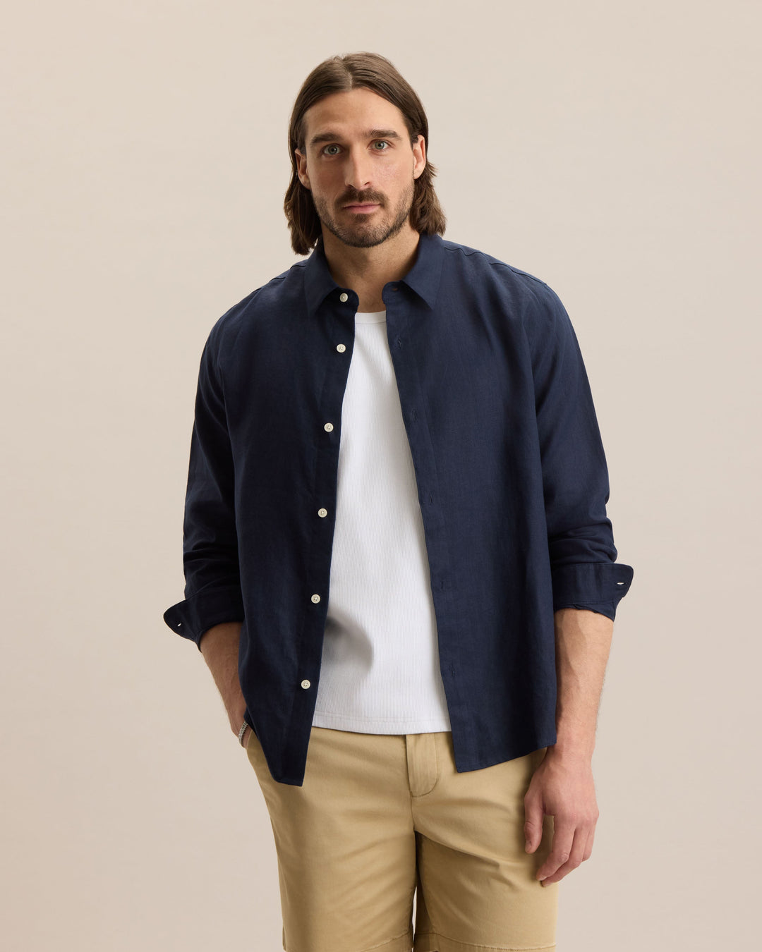 Liora Linen Shirt | Long Sleeve, Relaxed Fit, 100% Breathable Linen 0