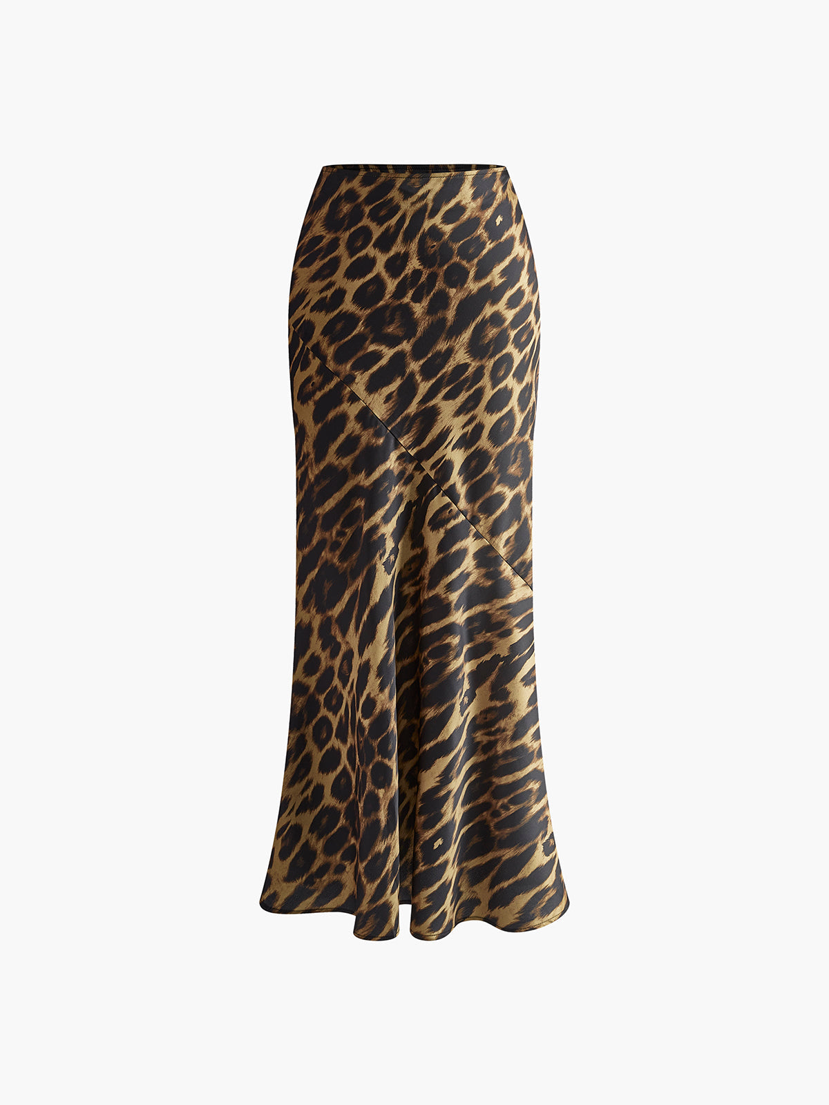 Luna Maxi Skirt | Leopard Print, Slim Fit Woven Fabric 4