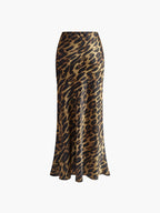 Luna Maxi Skirt | Leopard Print, Slim Fit Woven Fabric 5