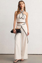 Luna Wide Leg Trousers | Linen Blend, Relaxed Fit 1