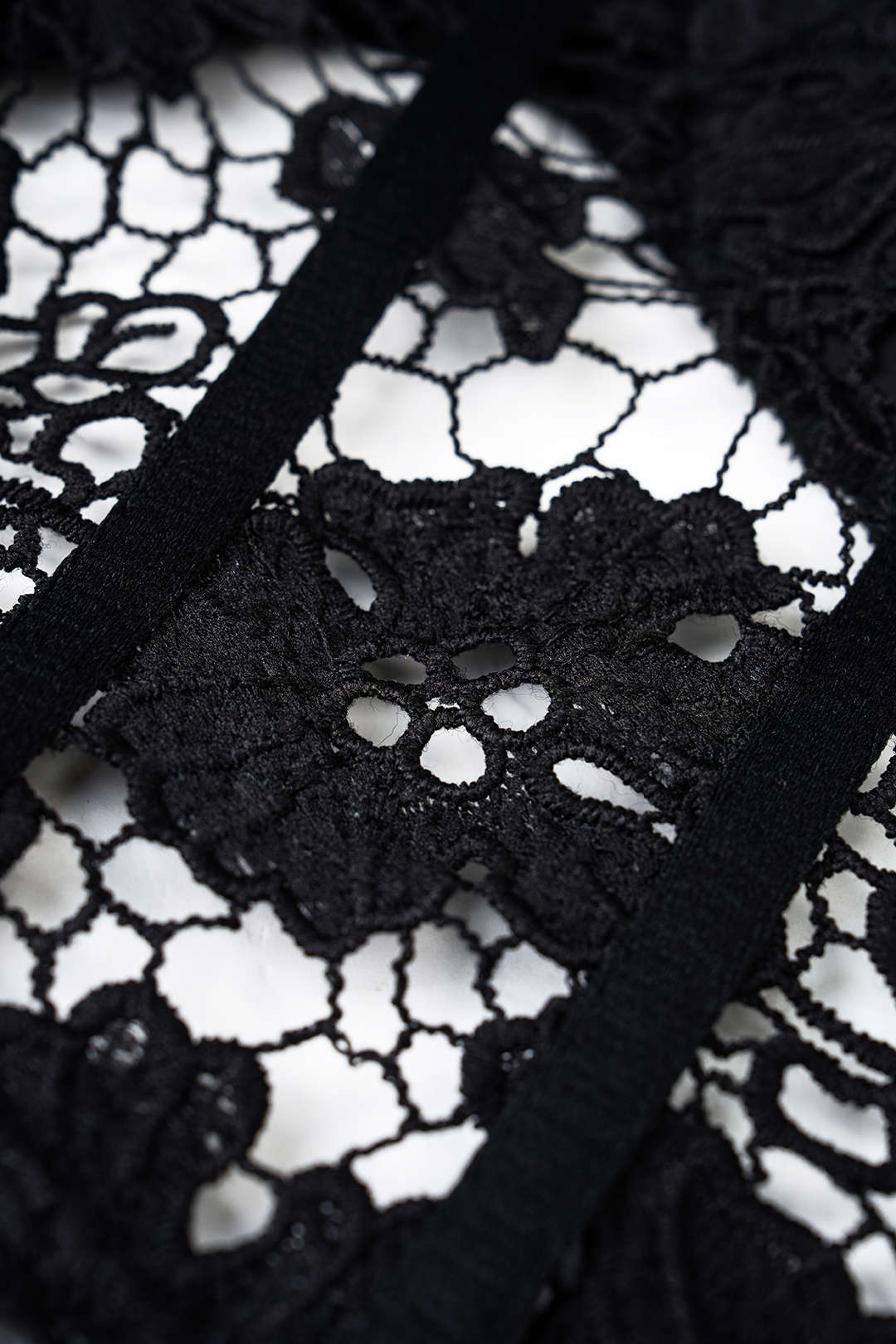 Luxe Corset Top | Lace Patchwork, Puff Hem Design 8