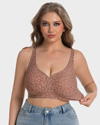 Luxe Leopard Bra | Wireless V-Neck, Soft Breathable Fabric 2