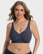 Luxe Leopard Bra | Wireless V-Neck, Soft Breathable Fabric 5